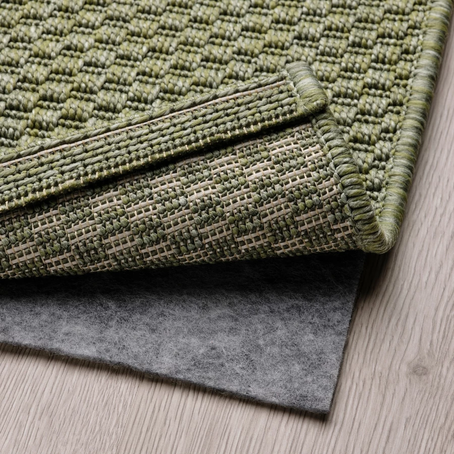Текстильный ковер для дома и улицы - IKEA MORUM/МОРУМ ИКЕА, 230х160 см, зеленый (изображение №3)