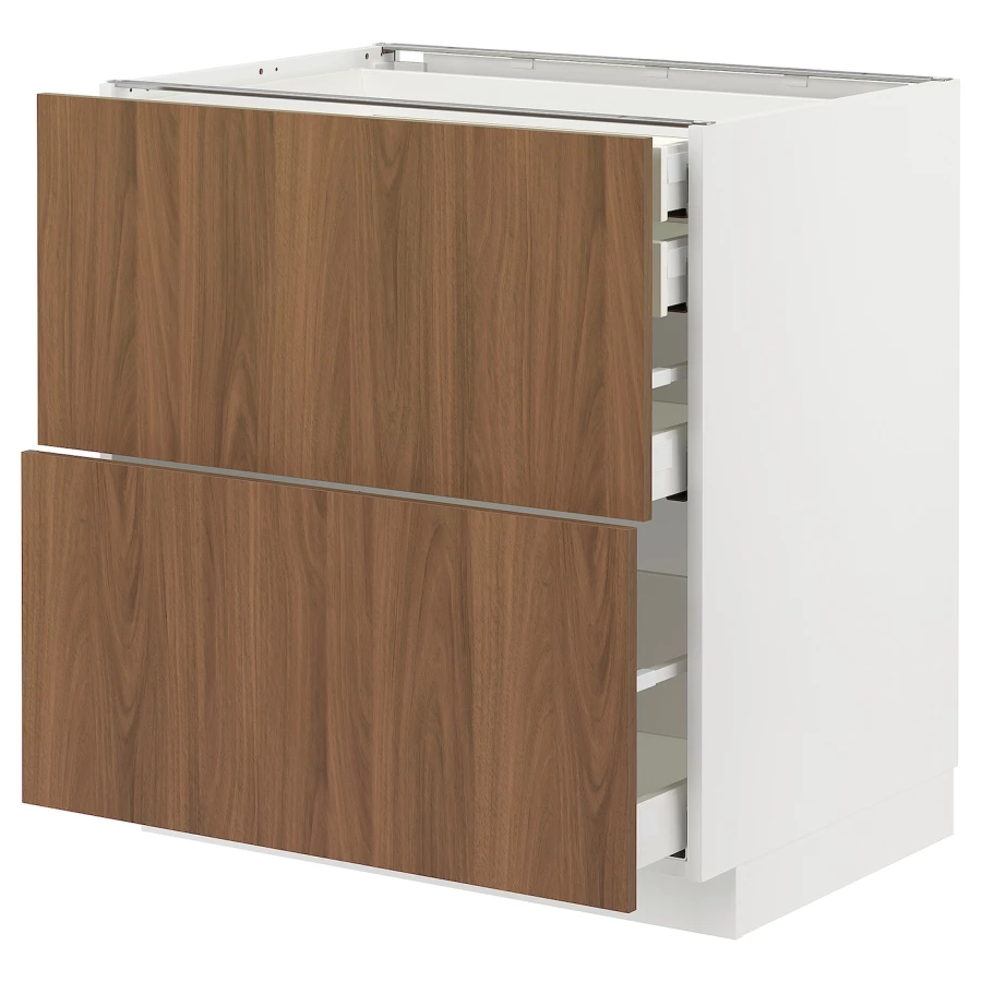 Навесной шкаф - METOD / MAXIMERA IKEA/ МЕТОД/ МАКСИМЕРА ИКЕА,  80х60 см, белый/ коричневый (изображение №1)