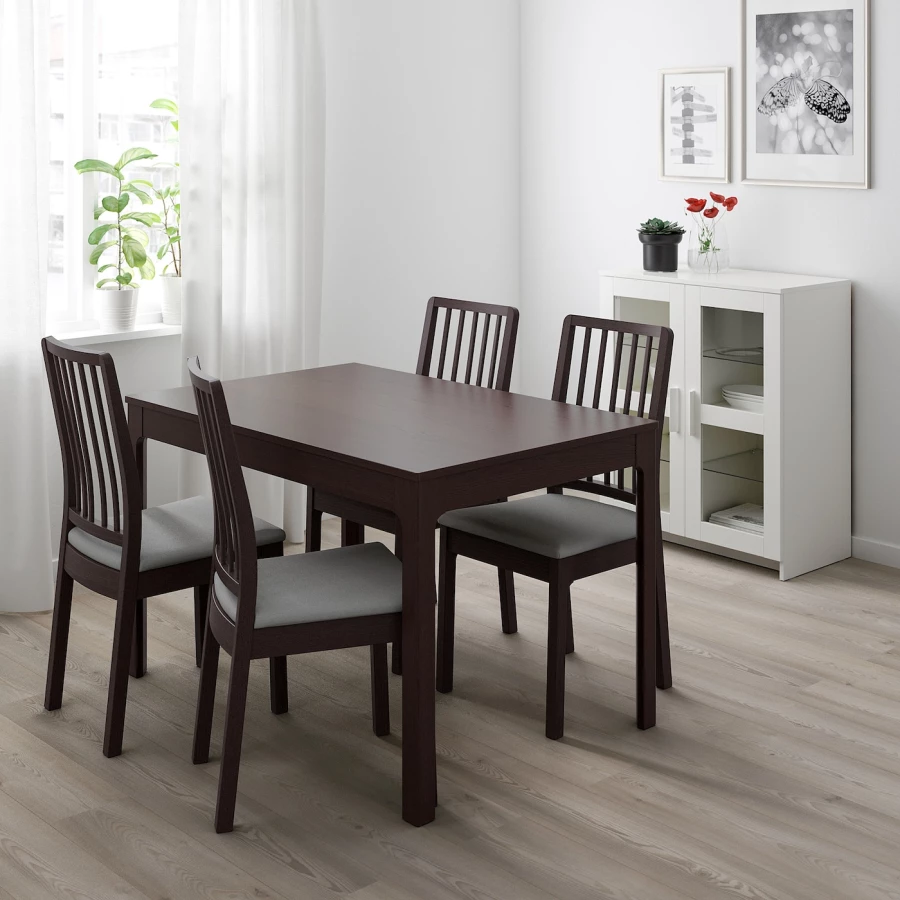 Чехол на стул - EKEDALEN IKEA/ ЭКЕДАЛЕН ИКЕА,  серый (изображение №5)