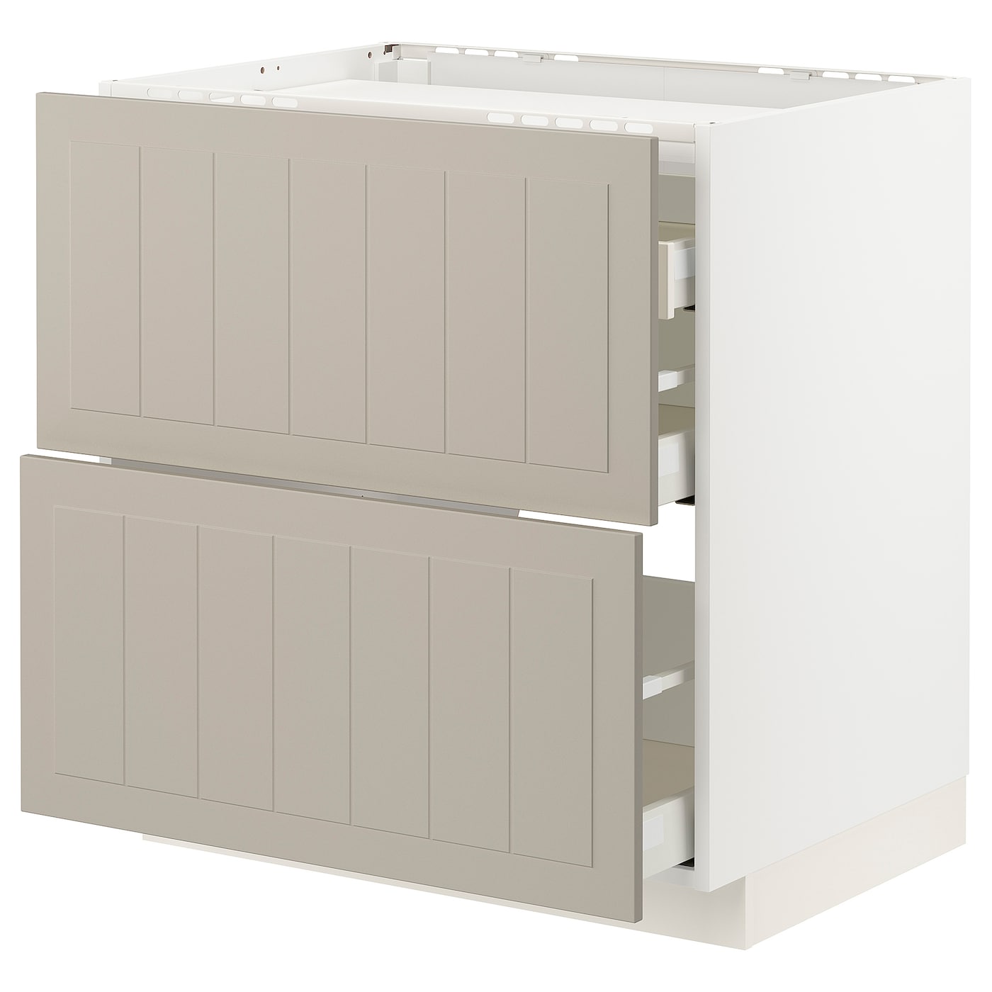 Напольный кухонный шкаф - IKEA METOD MAXIMERA, 88x62x80см, белый/темно-бежевый, МЕТОД МАКСИМЕРА ИКЕА