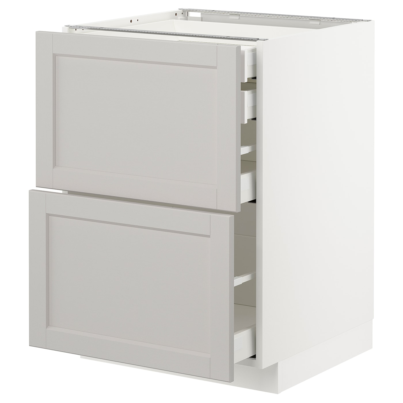 Напольный шкаф  - IKEA METOD MAXIMERA, 88x61,9x60см, белый/светло-серый, МЕТОД МАКСИМЕРА ИКЕА