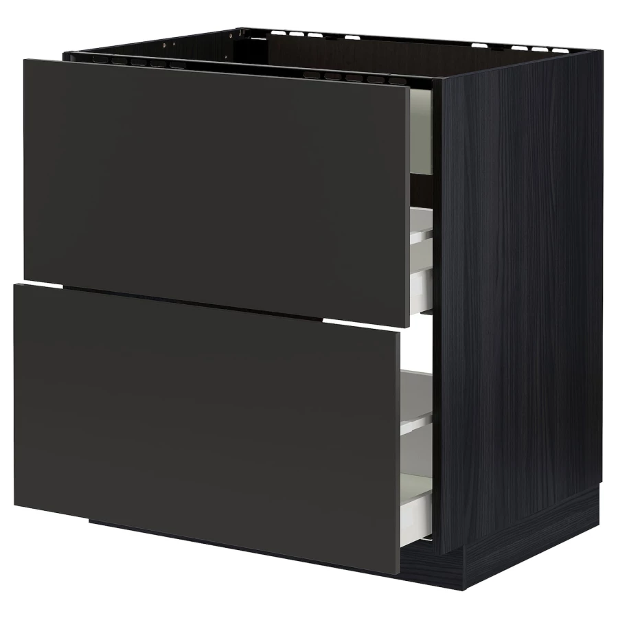 Напольный шкаф  - IKEA METOD MAXIMERA, 88x62x80см, черный, МЕТОД МАКСИМЕРА ИКЕА (изображение №1)