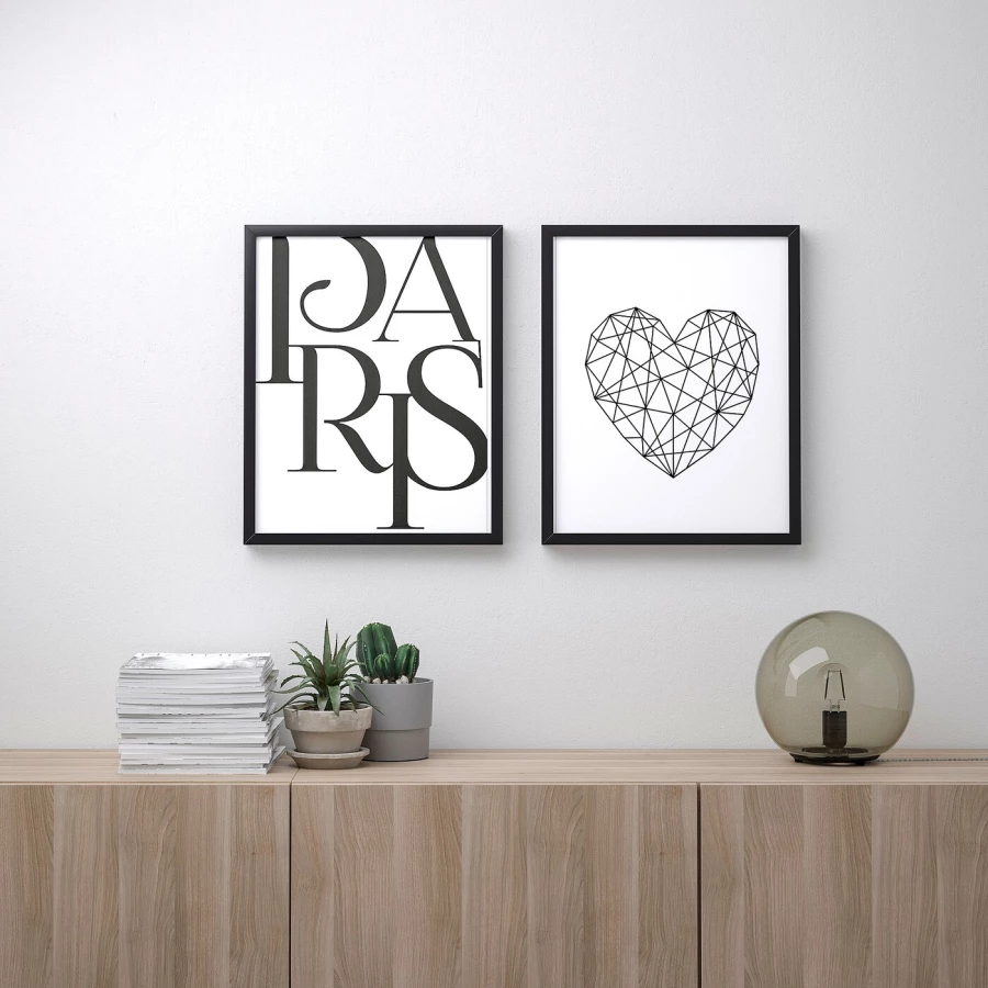 Постер, 2 шт. - IKEA BILD, 40х50 см, «Париж в сердце», БИЛЬД ИКЕА (изображение №2)