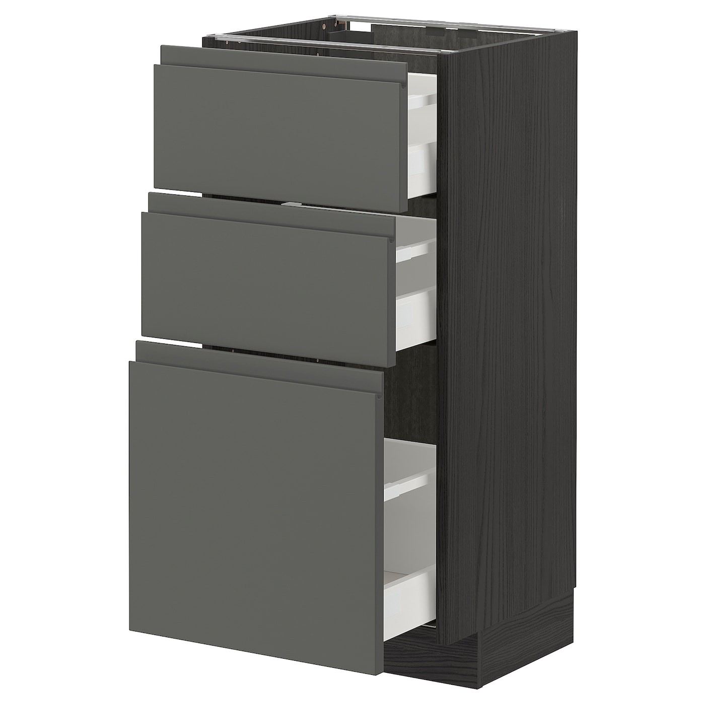 Напольный шкаф - IKEA METOD MAXIMERA, 88x39x40см, темно-серый/серый, МЕТОД МАКСИМЕРА ИКЕА