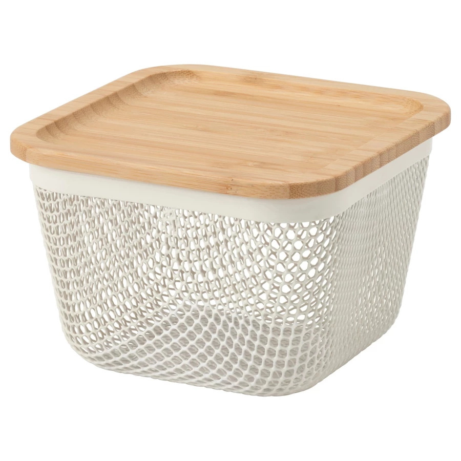 Корзина для продуктов IKEA 365+/ ИКЕА 365+, 15х15х11 см, бежевый/светло-коричневый (изображение №1)
