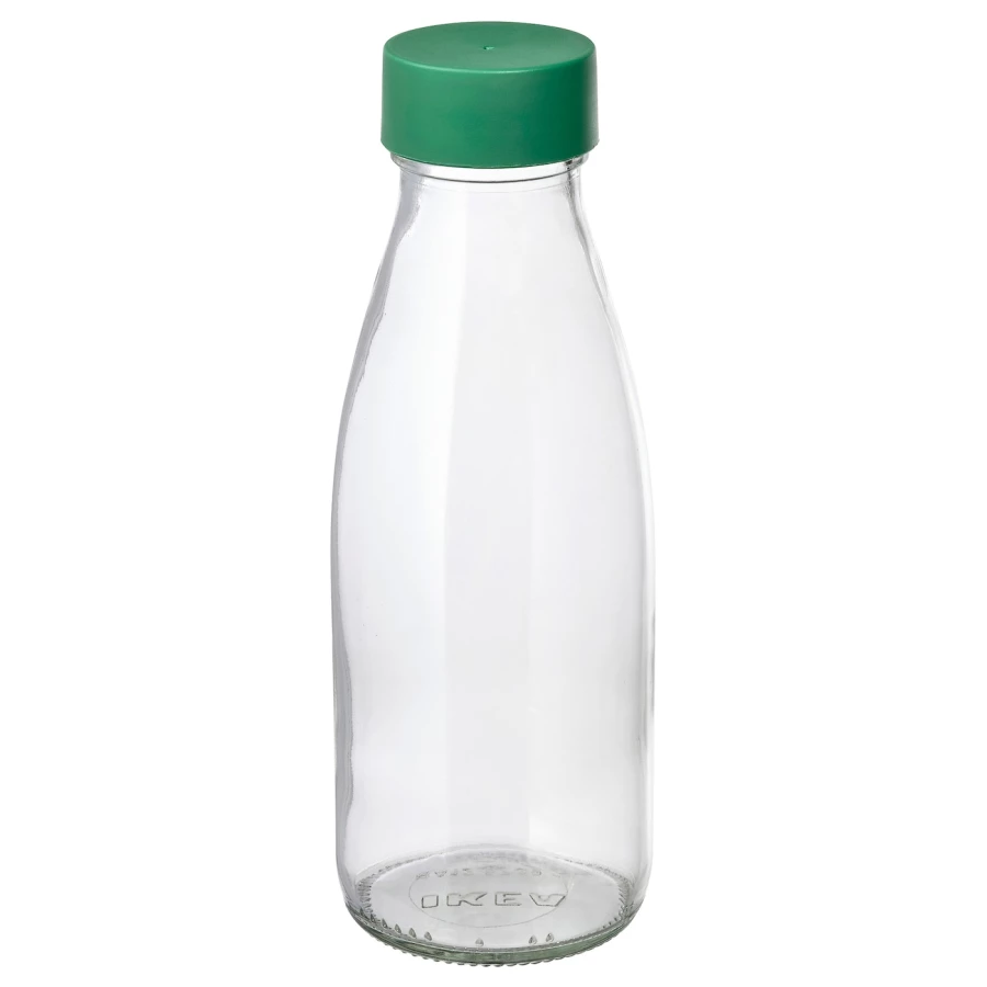 Бутылка с крышкой - IKEA SPARTANSK, 0.5 л, стекло/зеленый, СПАРТАНСК ИКЕА (изображение №1)