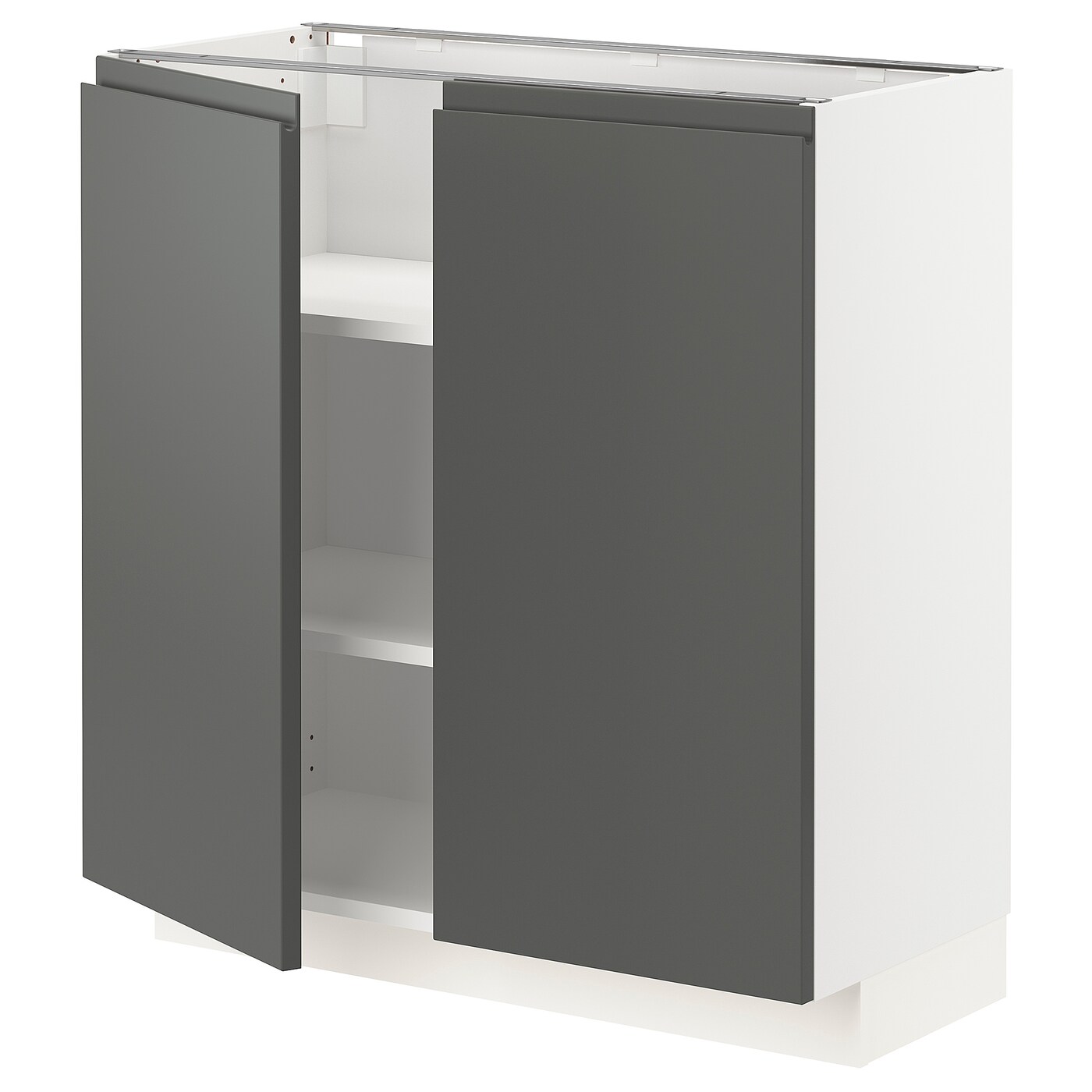 Напольный шкаф  - IKEA METOD, 88x39x80см, белый/темно-серый, МЕТОД ИКЕА