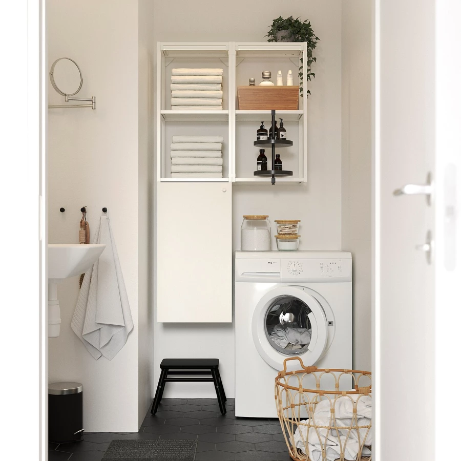 Комбинация для ванной - IKEA ENHET, 80х32х150 см, белый, ЭНХЕТ ИКЕА (изображение №3)