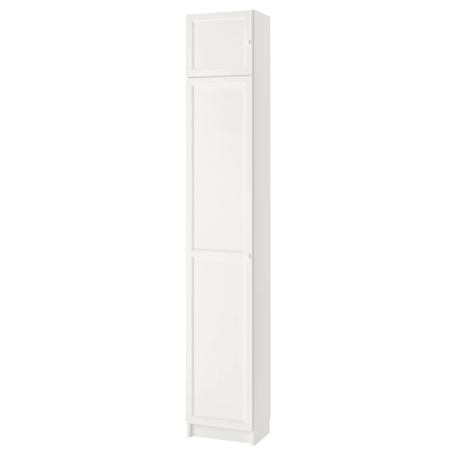 Книжный шкаф с дверцей - BILLY/OXBERG IKEA/ БИЛЛИ/ОКСБЕРГ ИКЕА, 30х40х237 см, белый (изображение №1)