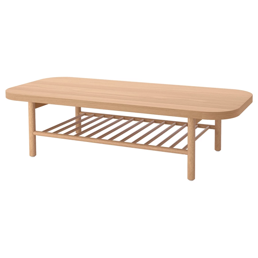 Журнальный стол - IKEA LISTERBY/ИКЕА ЛИСТЕРБИ, 140x60х37 см, дубовый шпон (изображение №1)