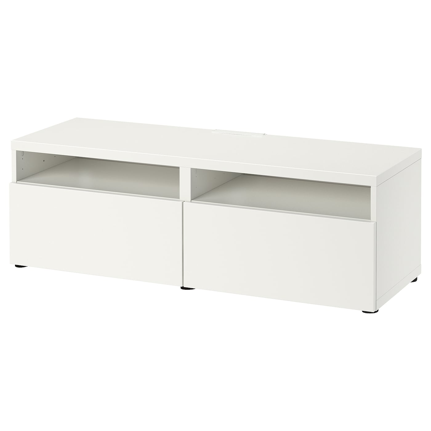 Тумба под ТВ с ящиками - IKEA BESTÅ/BESTA/БЕСТО ИКЕА, 42х39х120 см, белый