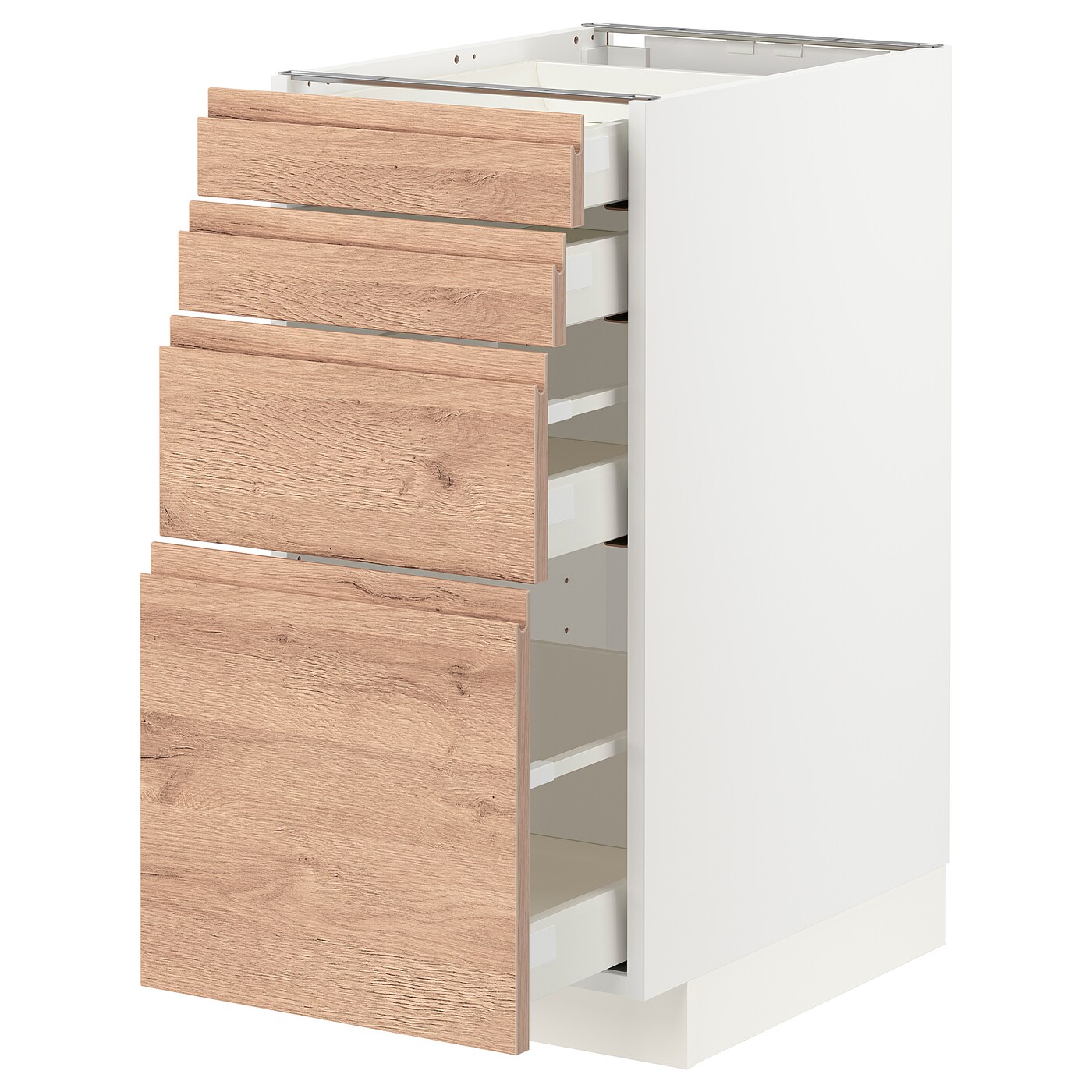 Напольный шкаф  - IKEA METOD MAXIMERA, 88x61,9x40см, белый/светло-коричневый, МЕТОД МАКСИМЕРА ИКЕА