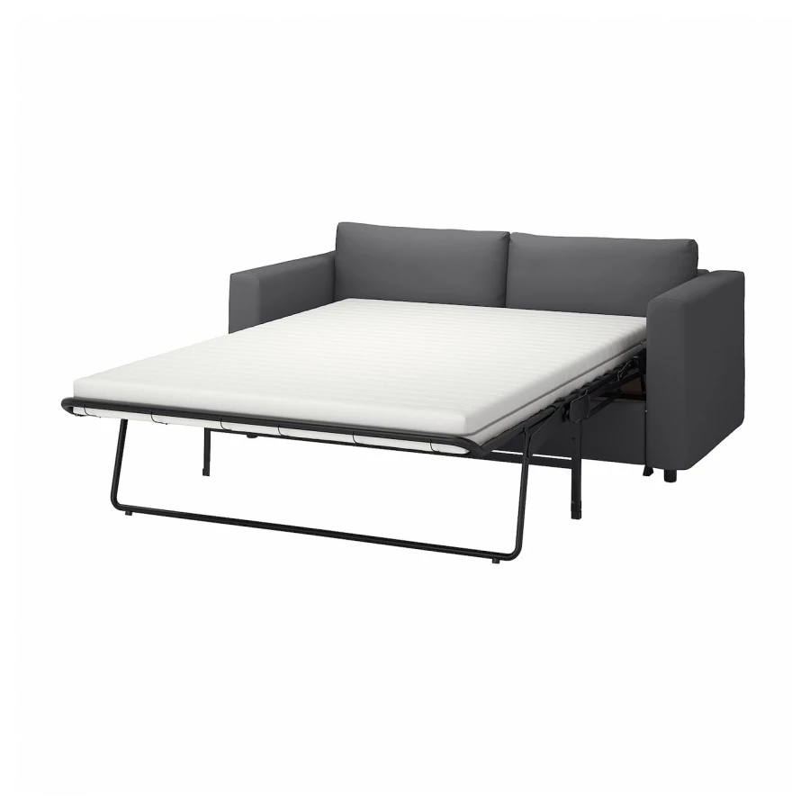 2-местный диван - IKEA VIMLE, 98x190см, темно-серый, ВИМЛЕ ИКЕА (изображение №1)