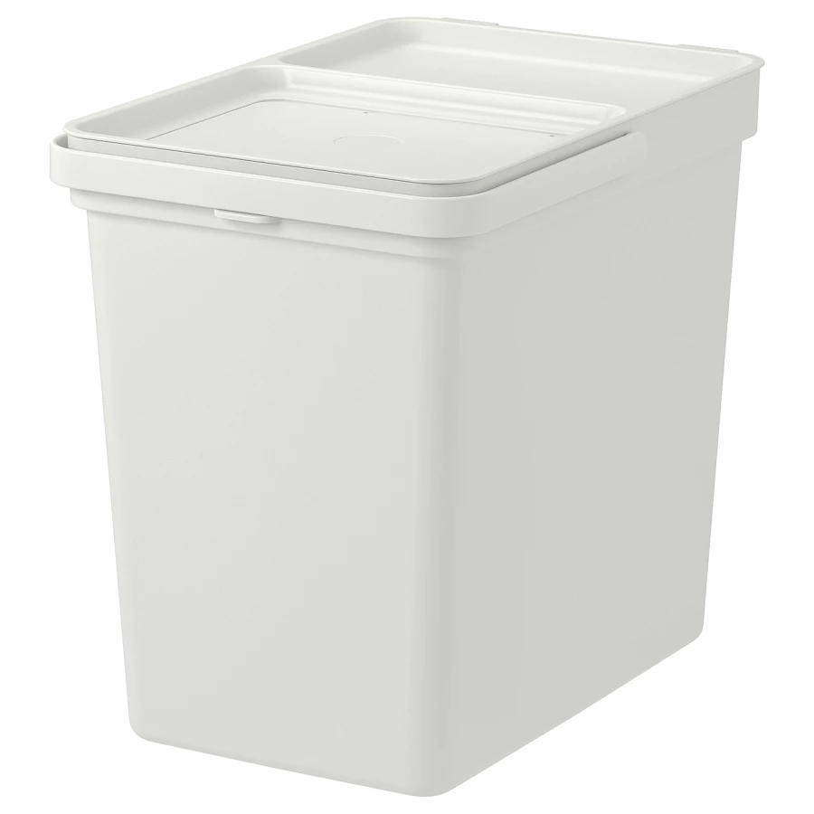 Контейнер для сортировки мусора - IKEA HÅLLBAR/HALLBAR, 22л, белый, ХОЛЛБАР ИКЕА (изображение №1)