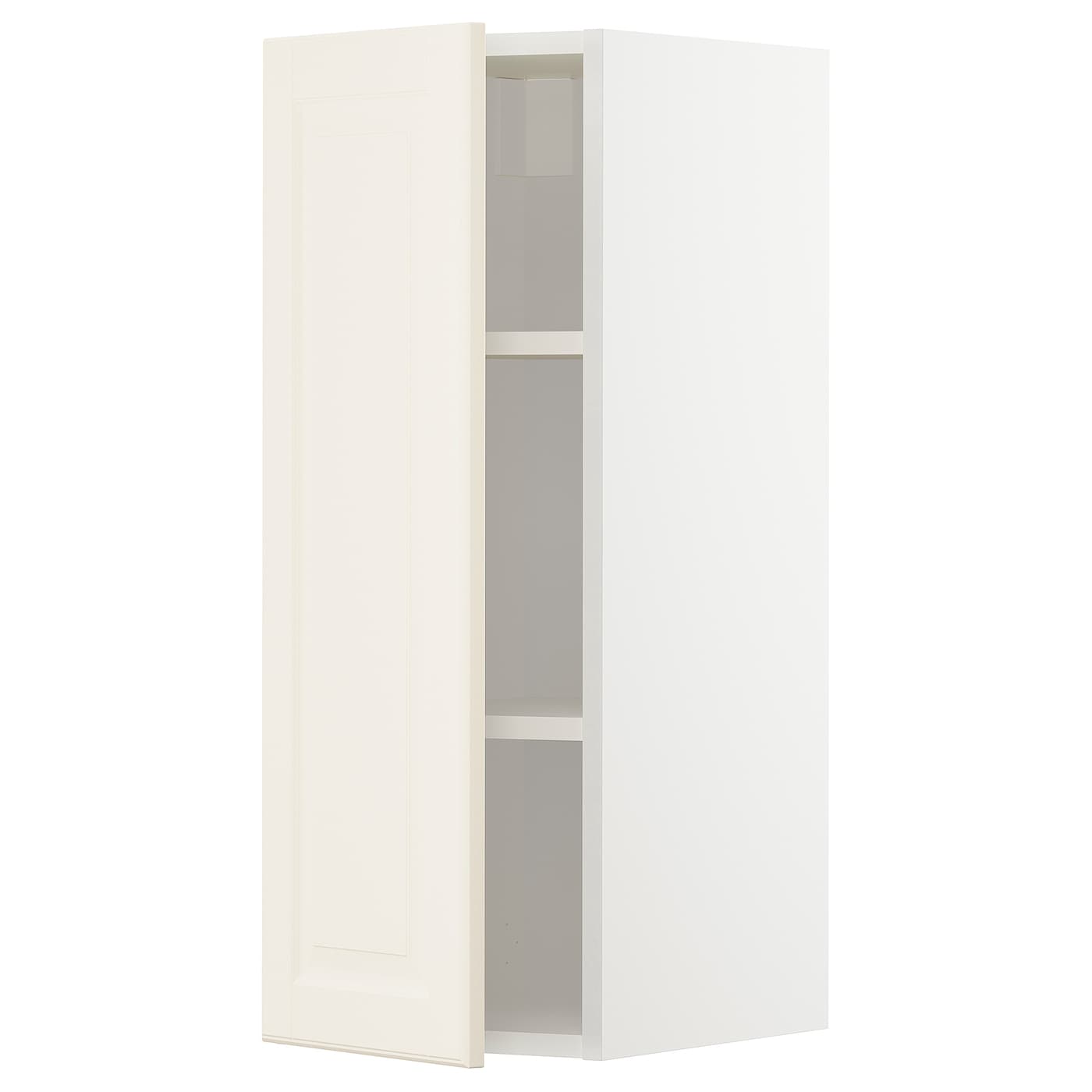 Навесной шкаф с полкой - METOD IKEA/ МЕТОД ИКЕА, 80х30 см, белый/светло-бежевый