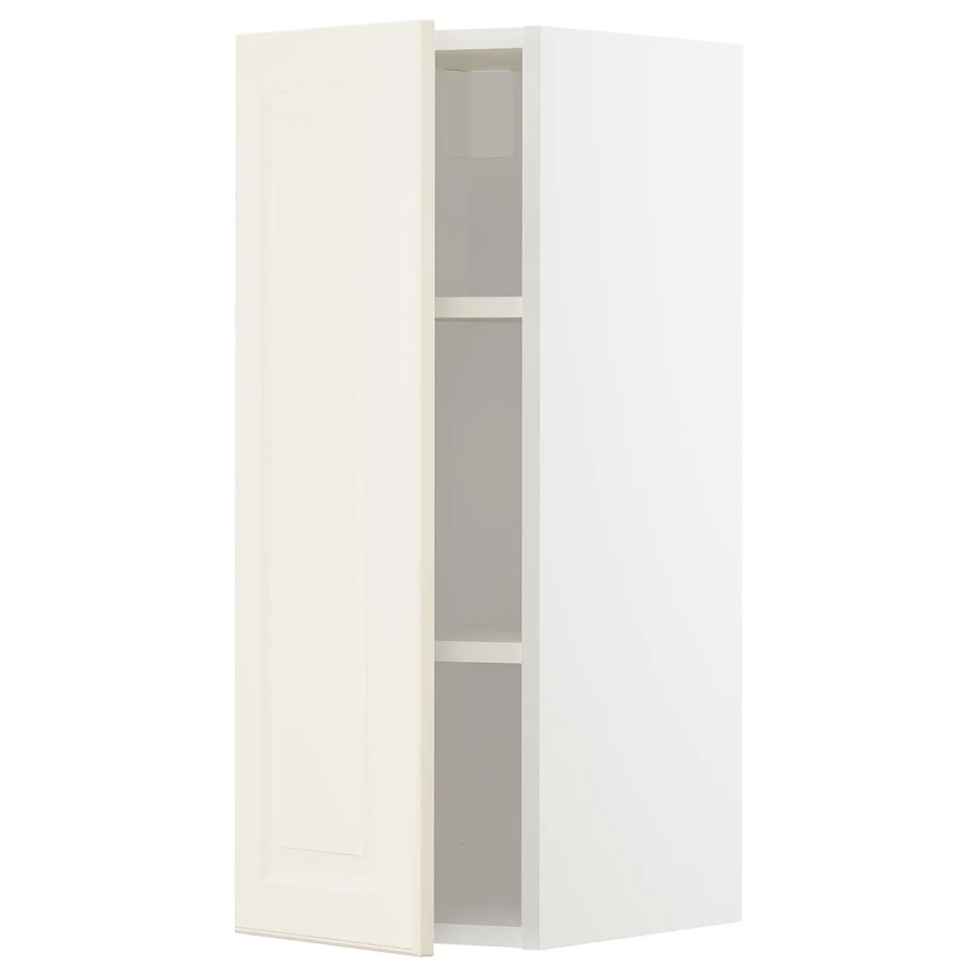 Навесной шкаф с полкой - METOD IKEA/ МЕТОД ИКЕА, 80х30 см, белый/светло-бежевый (изображение №1)