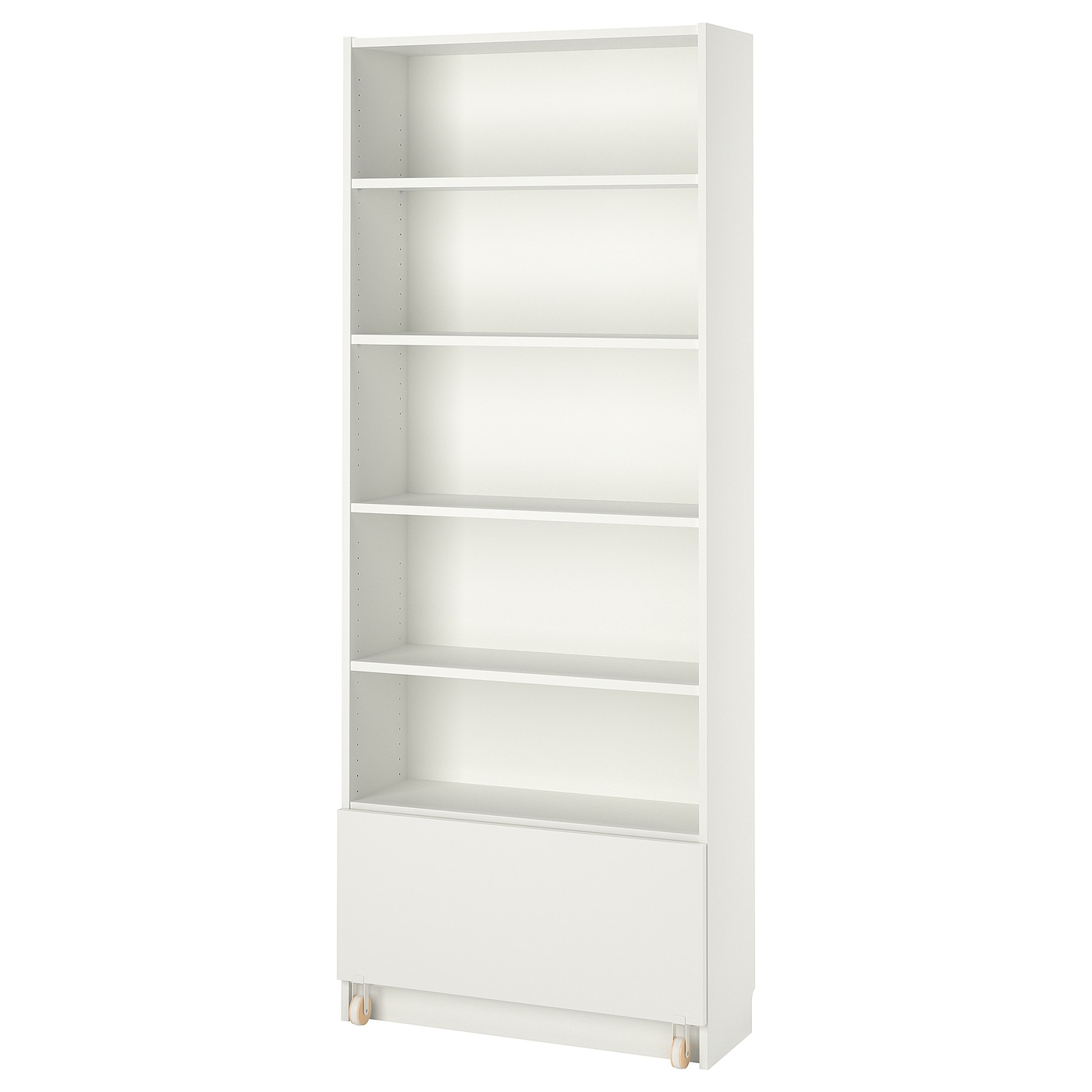 Книжный шкаф с ящиками - BILLY IKEA/БИЛЛИ ИКЕА, 30х80х202 см, белый