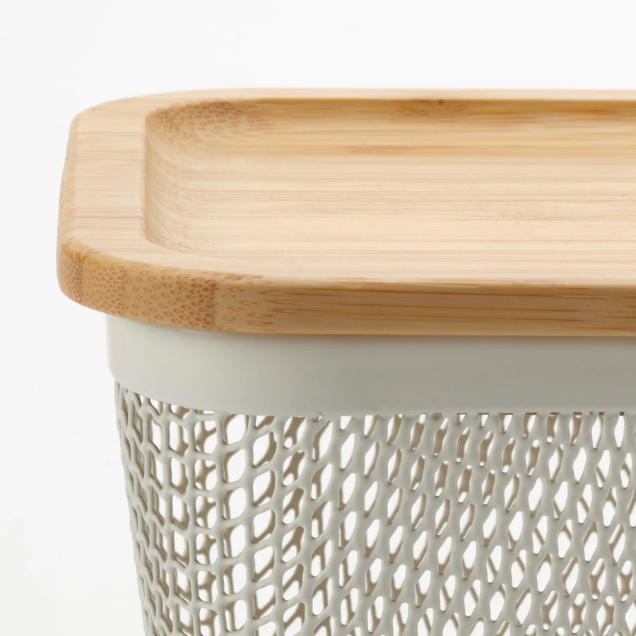 Корзина для продуктов IKEA 365+/ ИКЕА 365+, 15х15х11 см, бежевый/светло-коричневый (изображение №5)