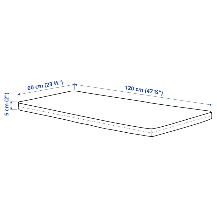 Матрас для детской кроватки - IKEA PLUTTIG/ИКЕА ПЛУТТИГ, 5x60x120, белый (изображение №4)