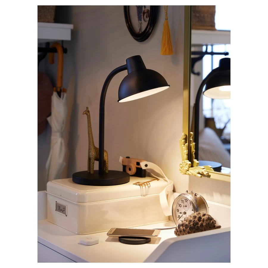 Лампа - SKURUP IKEA/СКУРУП ИКЕА, 40 см, черный (изображение №4)