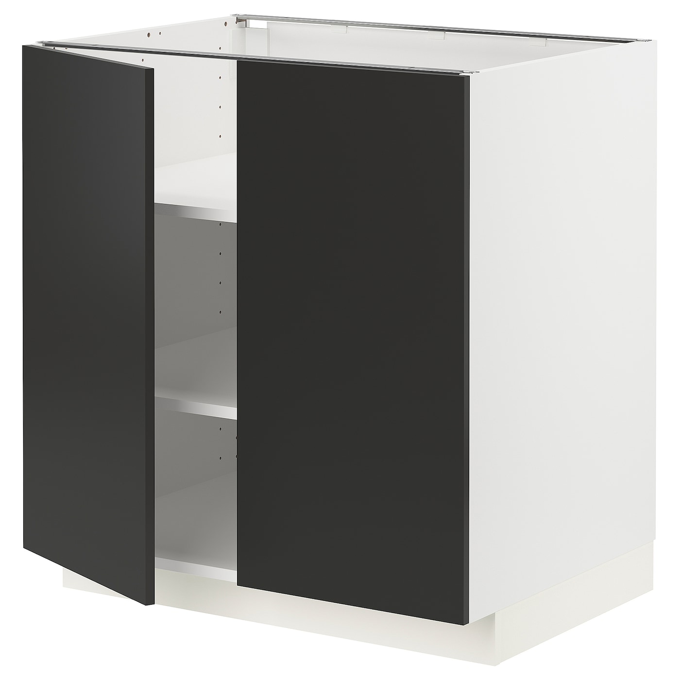 Напольный шкаф - METOD IKEA/ МЕТОД ИКЕА,  80х88 см, белый/черный