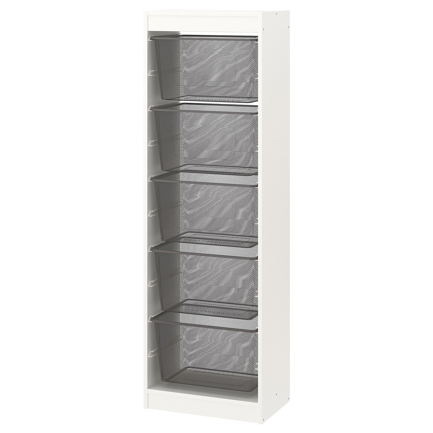 Стеллаж - IKEA TROFAST, 46х30х145 см, белый/темно-серый, ТРУФАСТ ИКЕА