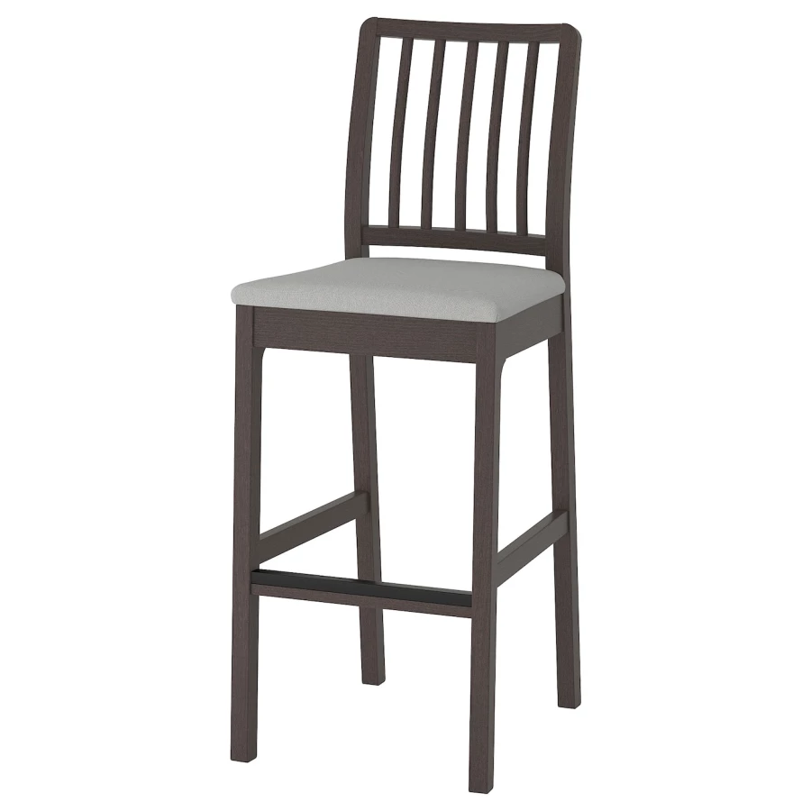 Барный стул - EKEDALEN IKEA/ЭКЕДАЛЕН ИКЕА, 114х45х51 см, коричневый (изображение №1)