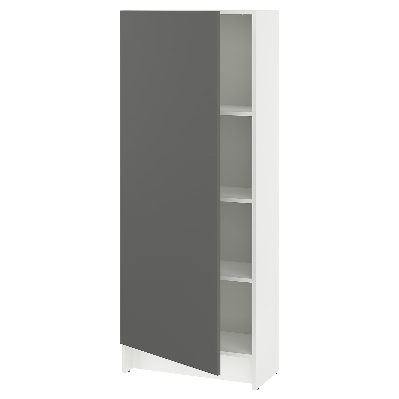 Высокий напольный шкаф - IKEA KNOXHULT/ИКЕА КНОКСХУЛЬТ, 153 см х 60 см х 31 см, белый/черный