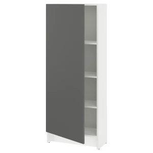 Высокий напольный шкаф - IKEA KNOXHULT/ИКЕА КНОКСХУЛЬТ, 153 см х 60 см х 31 см, белый/черный