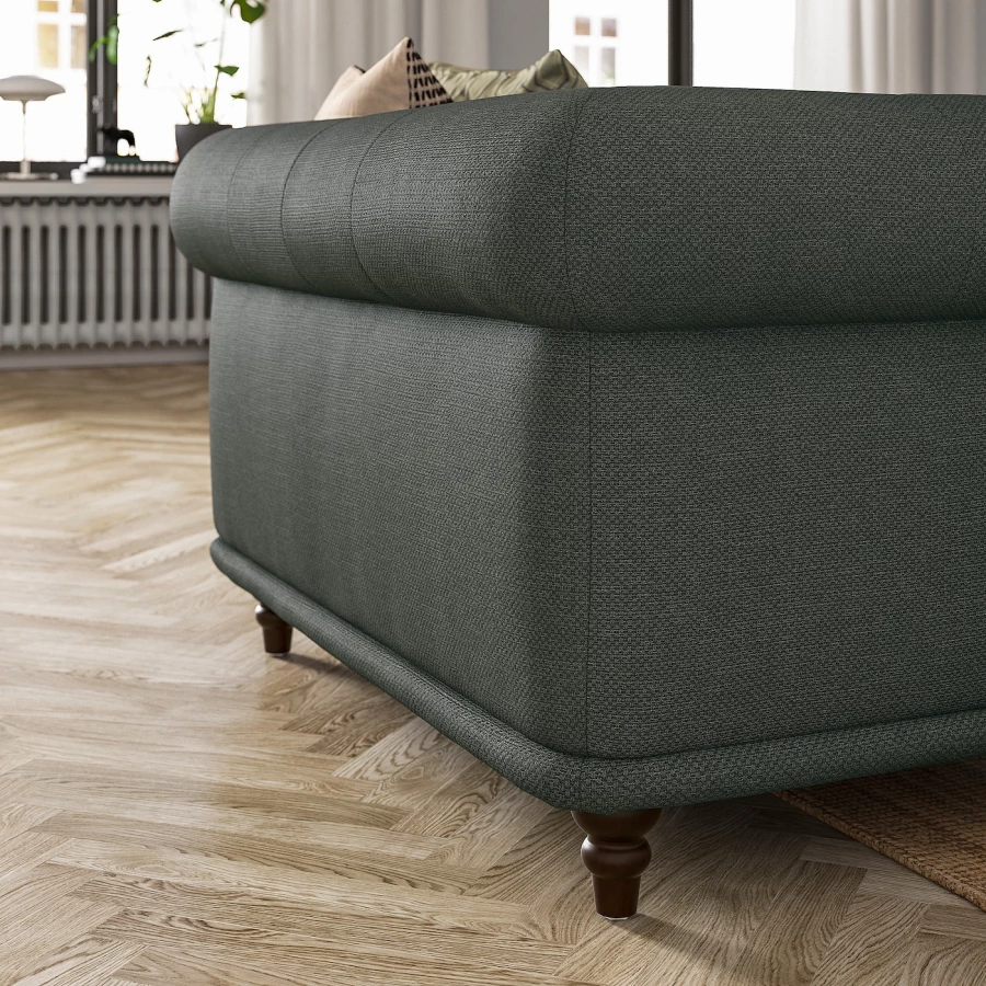 Кресло - IKEA VISKAFORS, 134х90х74 см, зеленый, ВИСКАФОРС ИКЕА (изображение №7)