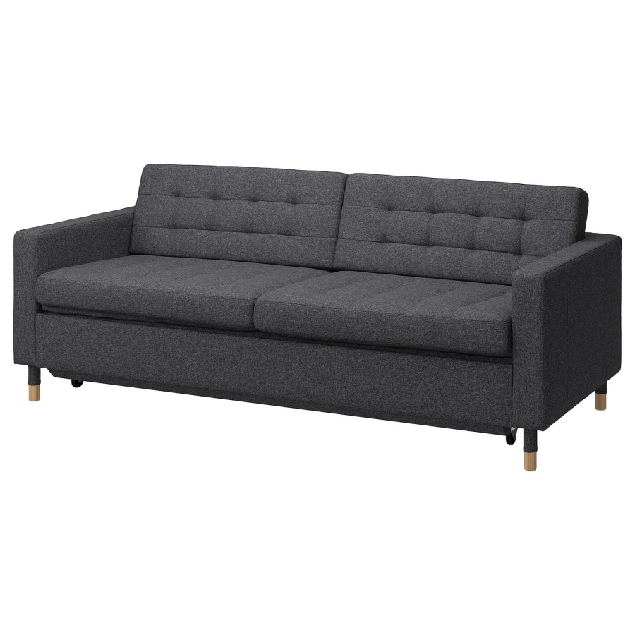 3-местный диван-кровать - IKEA LANDSKRONA, 84x92x223см, серый, ЛАНДСКРУНА ИКЕА (изображение №2)
