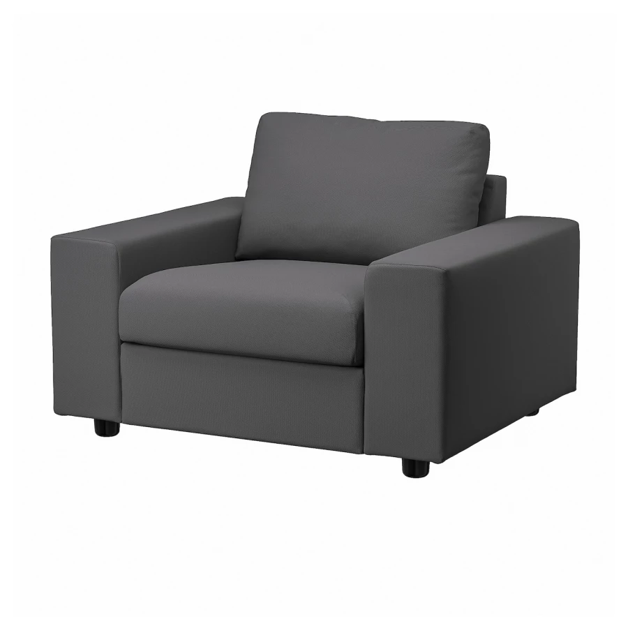 Кресло - IKEA VIMLE, 115х98х83 см, серый, ВИМЛЕ ИКЕА (изображение №1)
