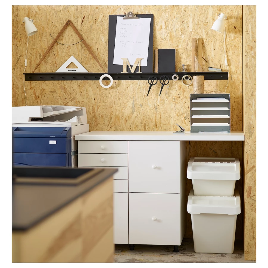 Урна для сортировки мусора - IKEA SORTERA, 45x55x41см, белый, СОРТЕРА ИКЕА (изображение №4)