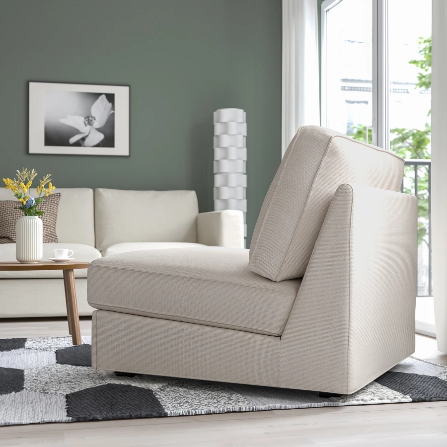 1-местный диван-кровать - IKEA KIVIK, 86x97x90см, серый/светло-серый, КИВИК ИКЕА (изображение №4)