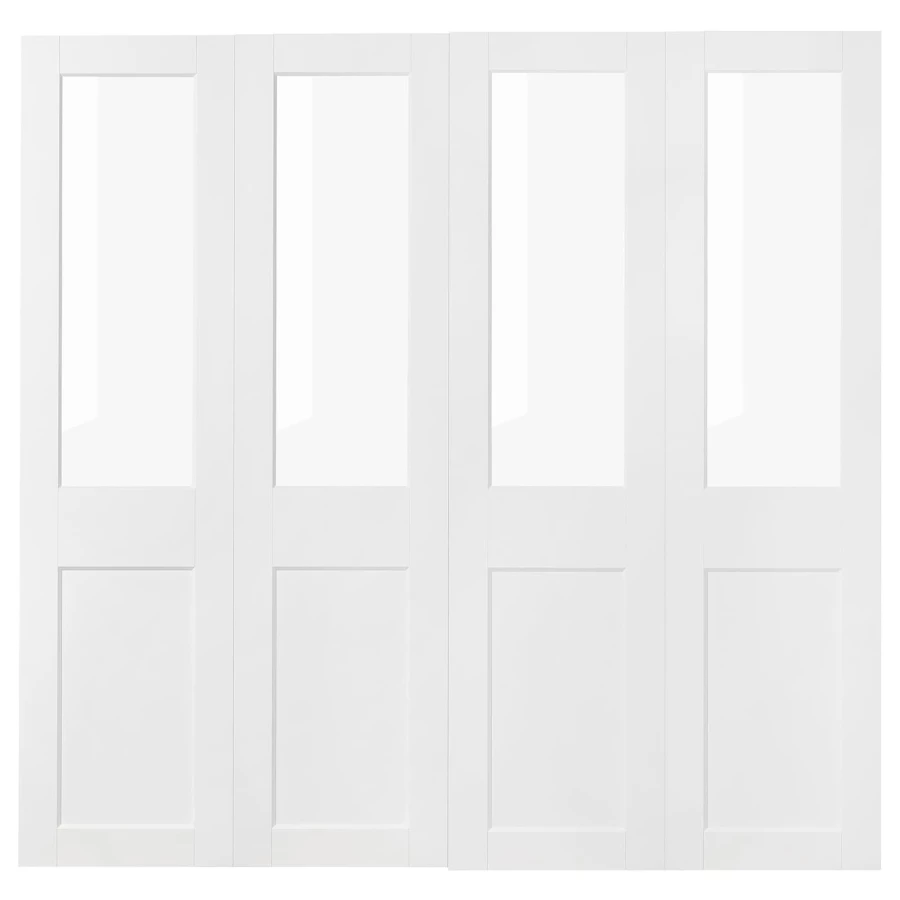 Раздвижные двери - IKEA GRIMO/ГРИМО ИКЕА, 201х200 см, белый (изображение №1)
