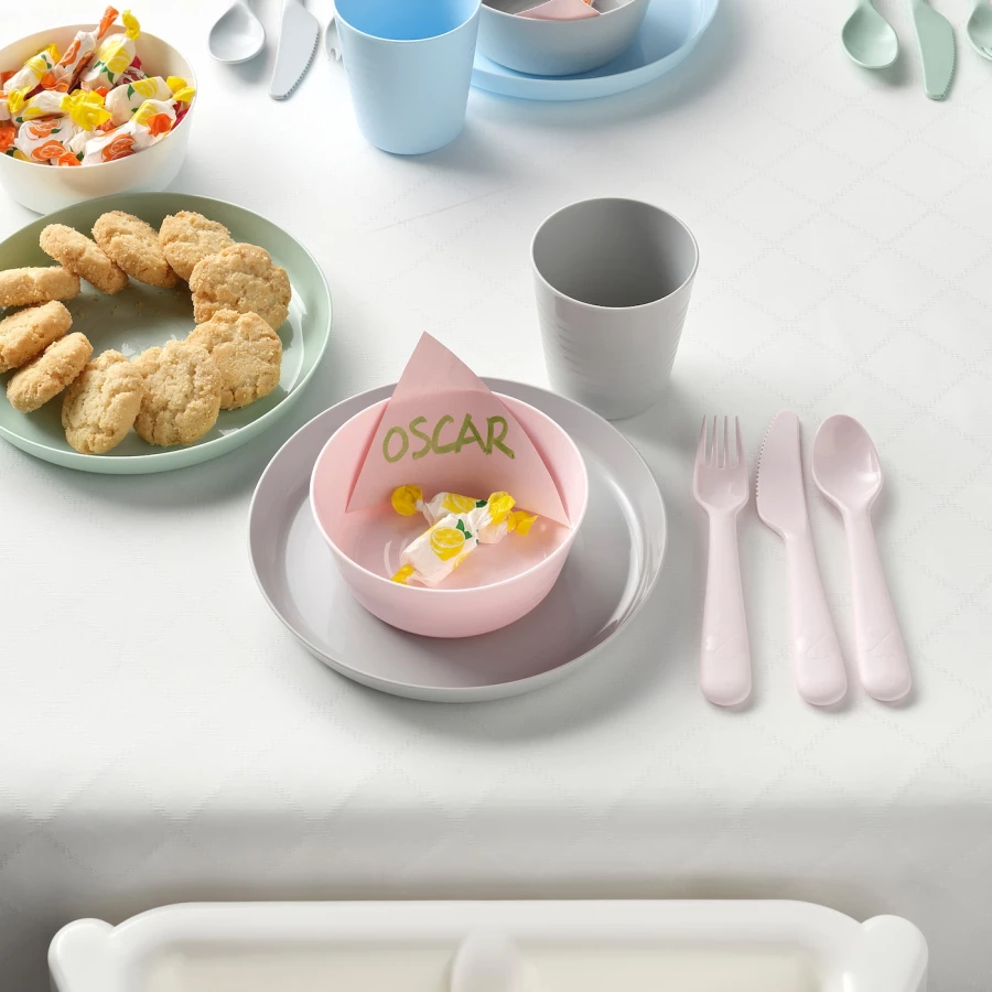 Набор детских тарелок, 6 шт. - IKEA KALAS, 19 см, КАЛАС ИКЕА (изображение №2)