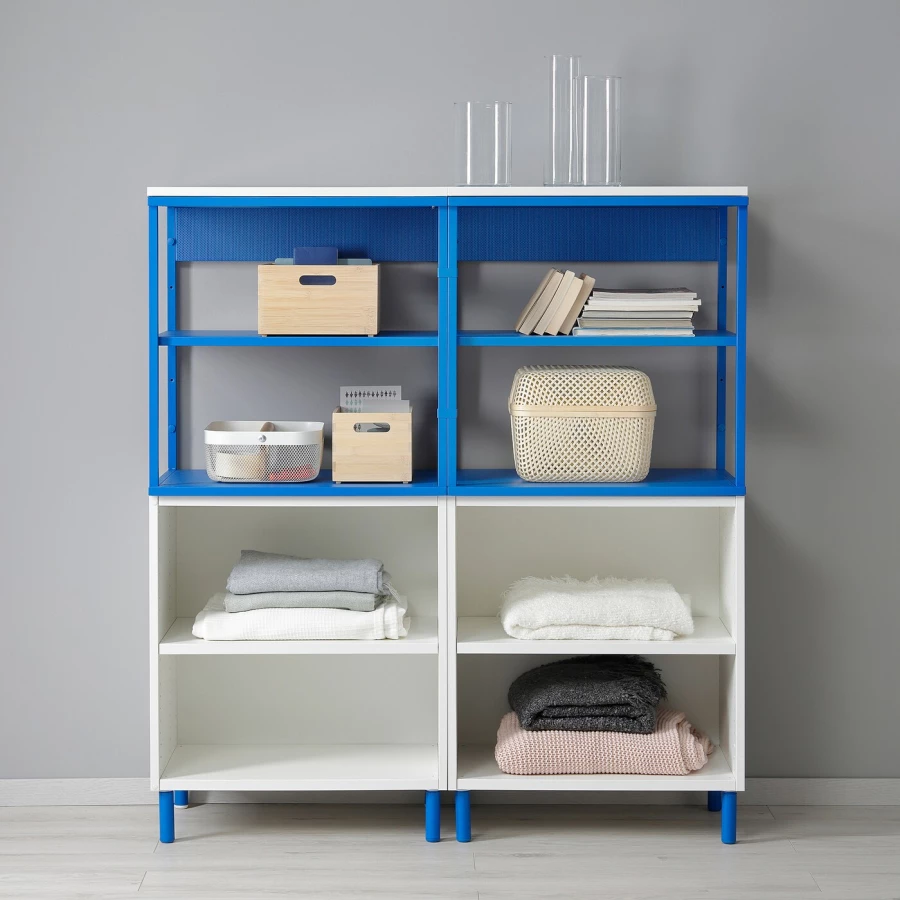 Стеллаж - IKEA PLATSA, 120х42х133 см, белый/синий, ПЛАТСА ИКЕА (изображение №2)