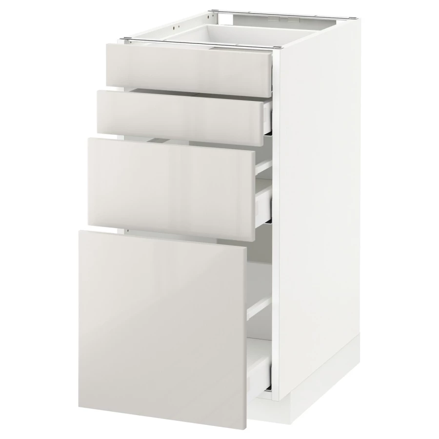 Напольный кухонный шкаф  - IKEA METOD MAXIMERA, 88x61,8x40см, белый, МЕТОД МАКСИМЕРА ИКЕА (изображение №1)