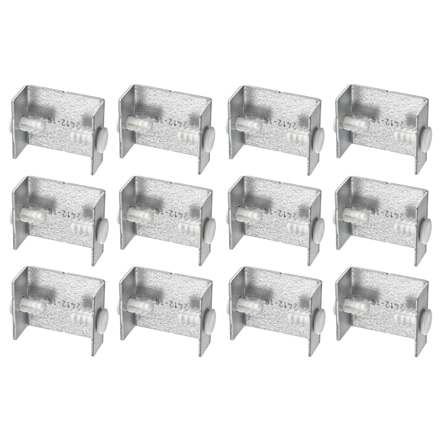 Соединительный фитинг - EKET IKEA/ ЭКЕТ ИКЕА, 12 шт, серебрянный (изображение №1)