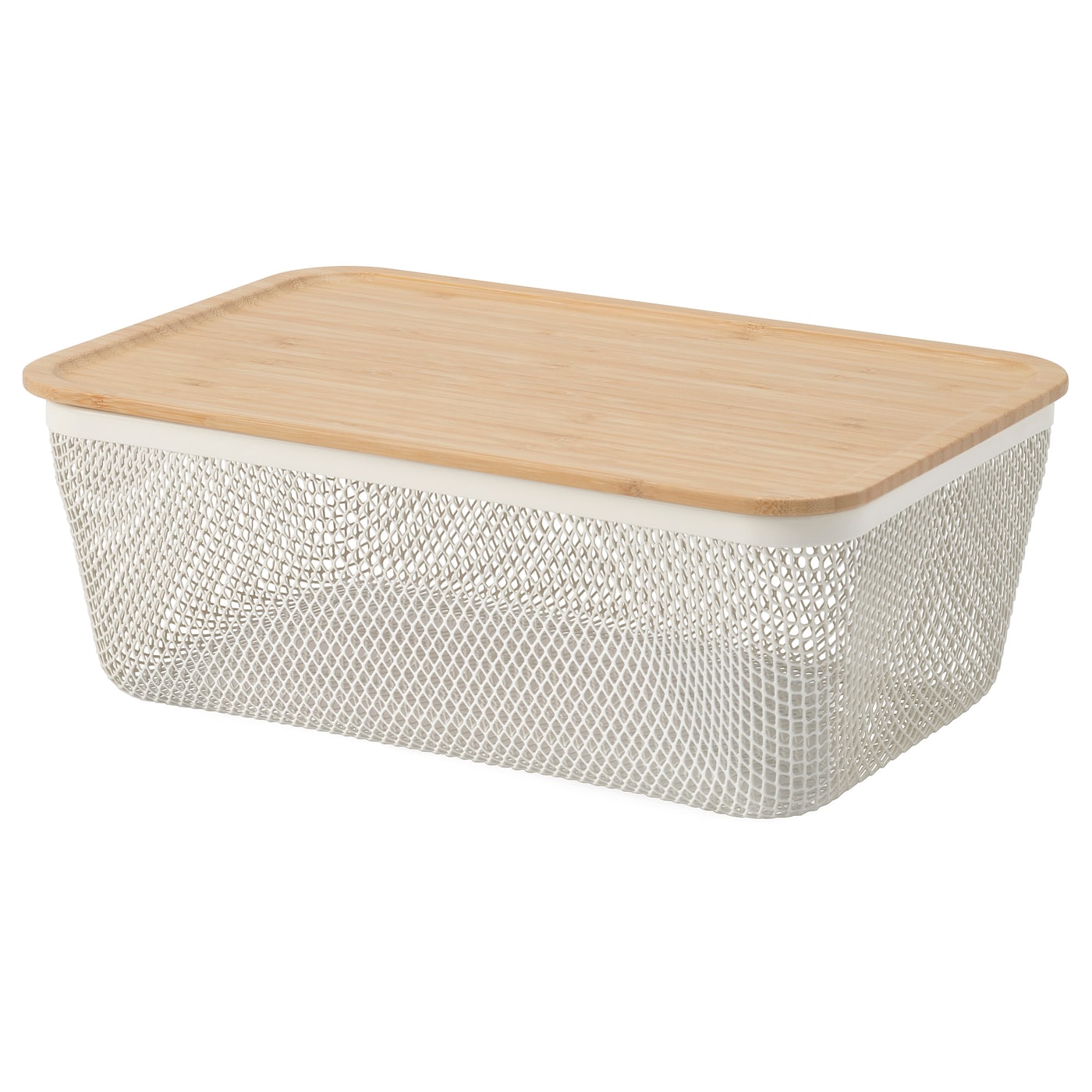Корзина для продуктов IKEA 365+/ ИКЕА 365+, 32х21х13 см, белый/светло-коричневый