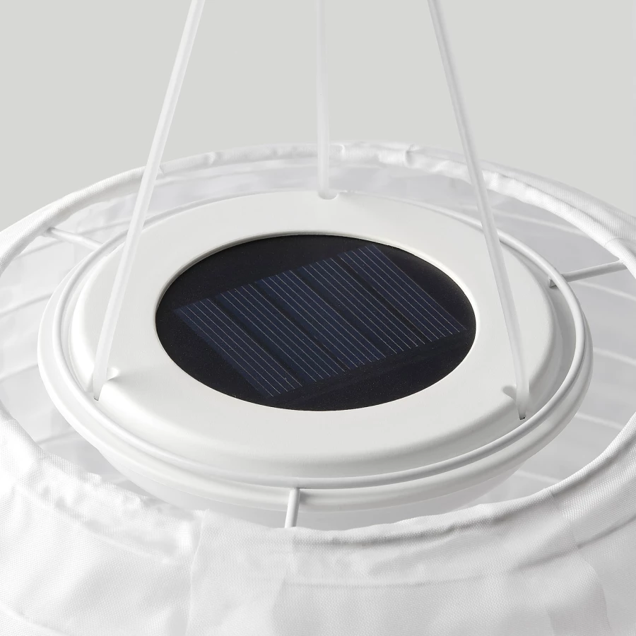 Подвесной светильник на солнечной энергии - IKEA SOLVINDEN, 26х43 см, белый, СОЛВИНДЕН ИКЕА (изображение №2)