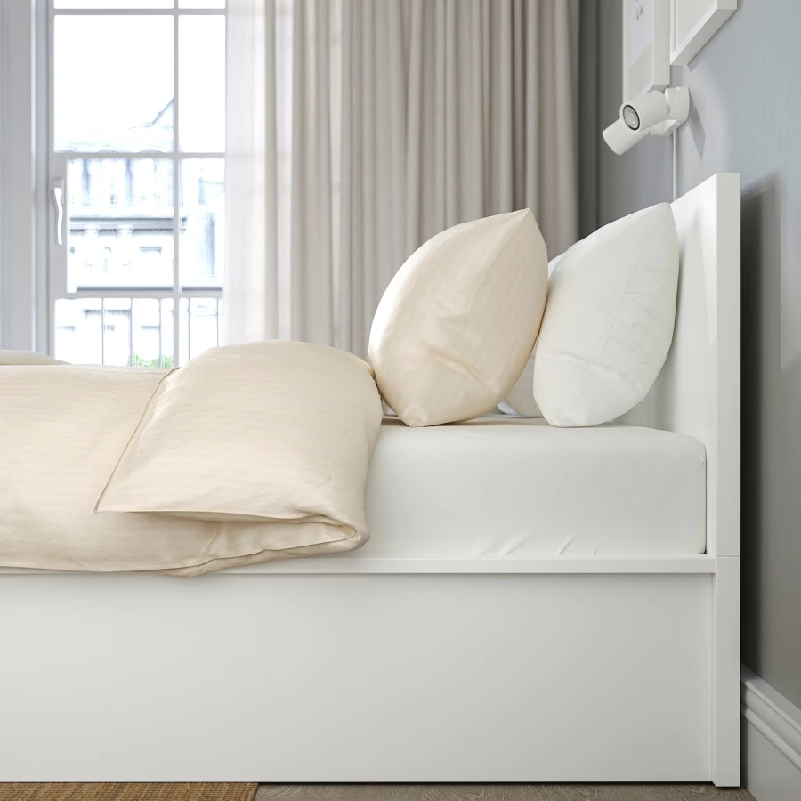 Кровать с подъемным механизмом - IKEA MALM, 180x200 см, белая МАЛЬМ ИКЕА (изображение №6)