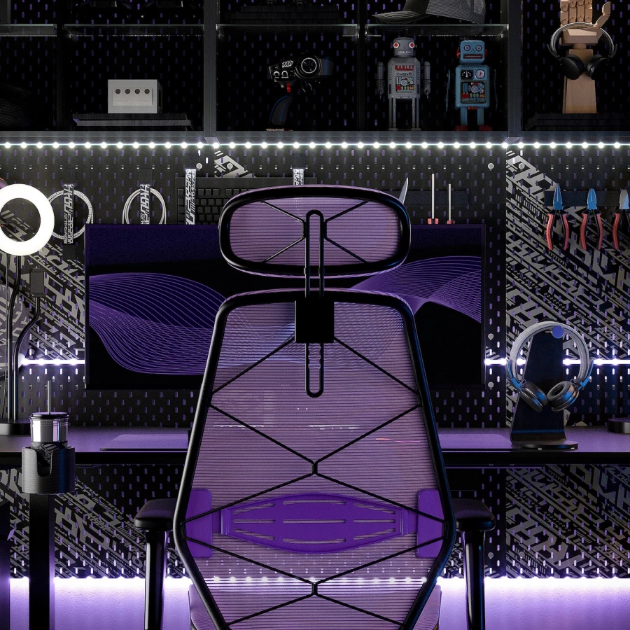 Игровой стул - STYRSPEL IKEA, СТИРСПЕЛ ИКЕА, 69х71 см, фиолетовый (изображение №8)