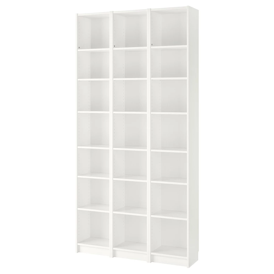 Открытый книжный шкаф - BILLY IKEA/БИЛЛИ ИКЕА, 28х120х237 см, белый (изображение №1)