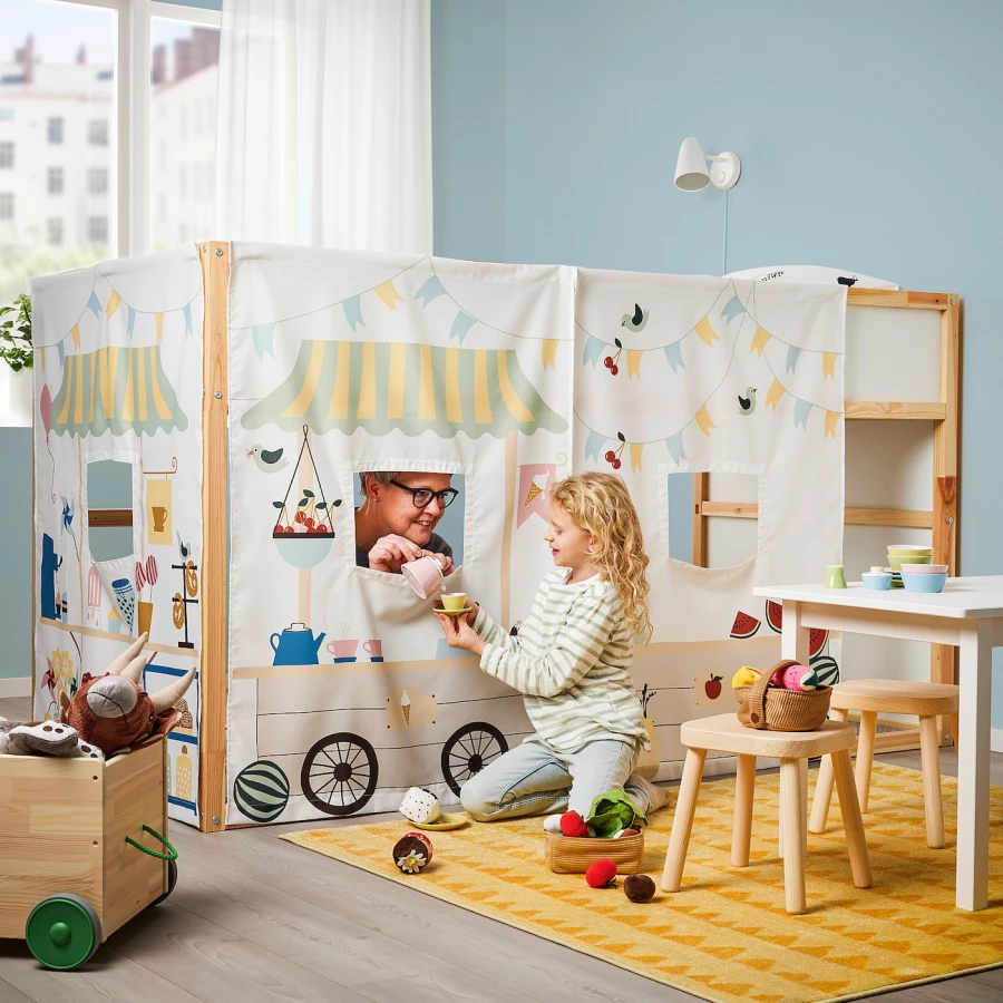 Балдахин для детей - IKEA KURA, 115x167x96см, белый, КЮРА ИКЕА (изображение №3)
