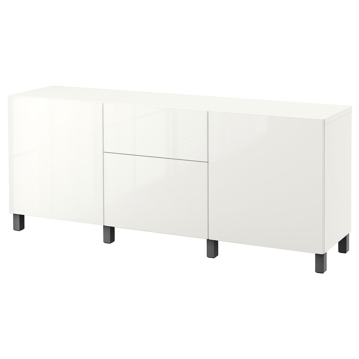 Комбинация для хранения - BESTÅ/ BESTА IKEA/ БЕСТА/БЕСТО ИКЕА, 180х74  см, белый
