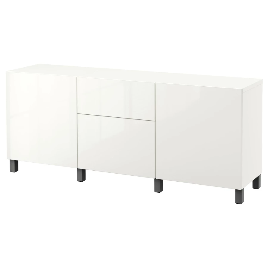 Комбинация для хранения - BESTÅ/ BESTА IKEA/ БЕСТА/БЕСТО ИКЕА, 180х74  см, белый (изображение №1)