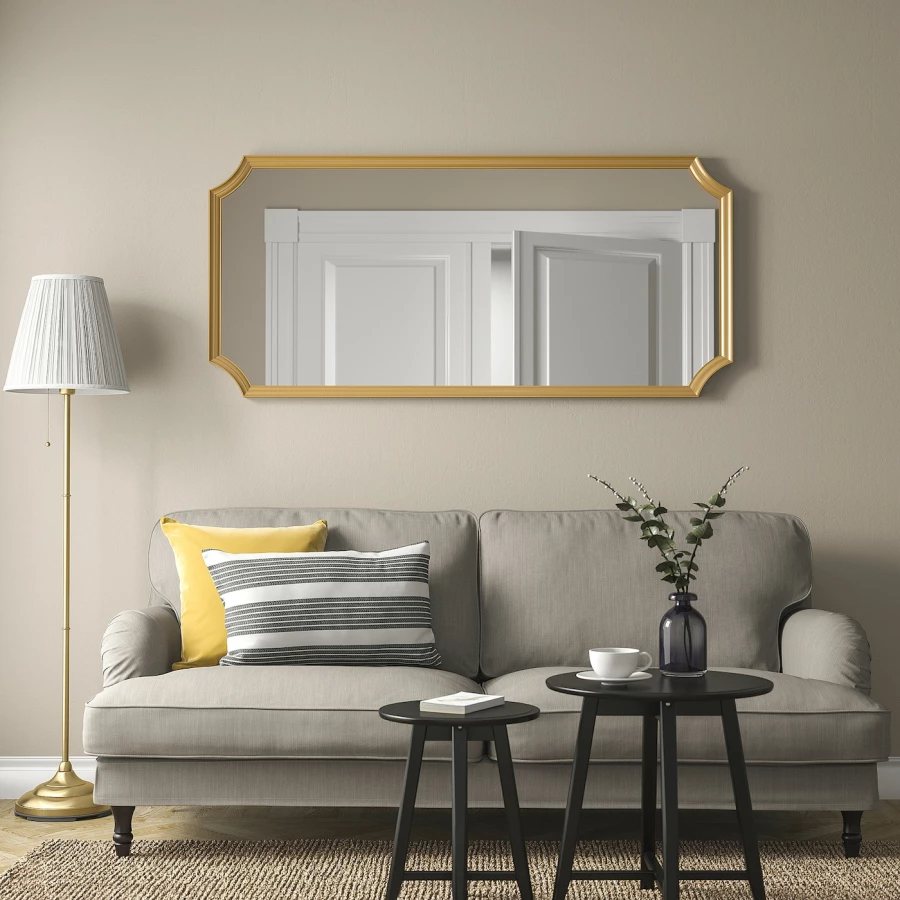 Зеркало - SVANSELE  IKEA/ СВАНСЕЛЕ ИКЕА, 73х158 см,  золотистый (изображение №2)