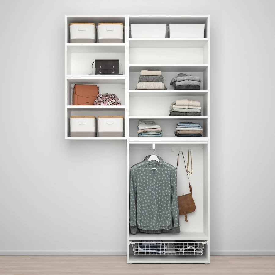 Гардероб - IKEA PLATSA, 42x140x241 см, белый ПЛАТСА ИКЕА (изображение №3)