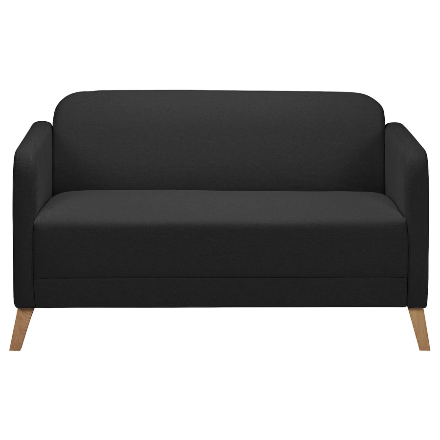 2-местный диван - IKEA LINANÄS/LINANAS, 77x80,5x137см, черный, ЛИНАНАС ИКЕА (изображение №2)